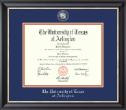 The University of Texas at Arlington diploma frame - Masterpiece Medallion Diploma Frame in Noir