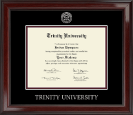 Trinity University diploma frame - Silver Embossed Diploma Frame in Encore