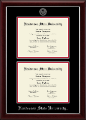 Henderson State University diploma frame - Double Diploma Frame in Gallery Silver