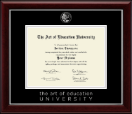 The Art of Education University diploma frame - Silver Embossed Diploma Frame in Gallery Silver
