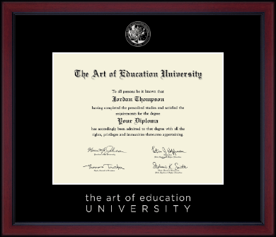 The Art of Education University diploma frame - Silver Embossed Achievement Edition Diploma Frame in Academy