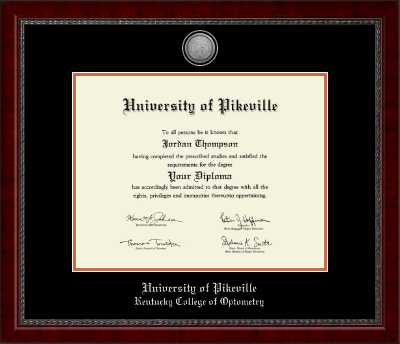 University of Pikeville diploma frame - Silver Engraved Medallion Diploma Frame in Sutton