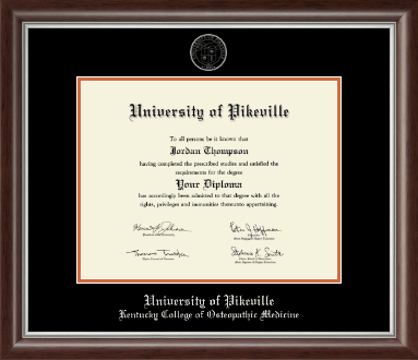 University of Pikeville diploma frame - Silver Embossed Diploma Frame in Devonshire