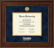 Touro University diploma frame - Presidential Gold Engraved Flame Logo Diploma Frame in Madison