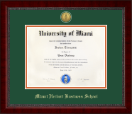 University of Miami diploma frame - Gold Engraved Medallion Diploma Frame in Sutton