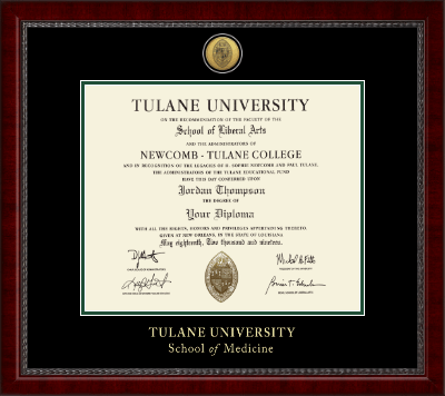 Tulane University diploma frame - Gold Engraved Medallion Diploma Frame in Sutton