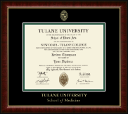Tulane University diploma frame - Gold Embossed Diploma Frame in Murano