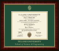 Tulane University diploma frame - Gold Embossed Diploma Frame in Murano