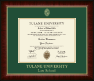 Tulane University diploma frame - Gold Embossed Diploma Frame in Murano