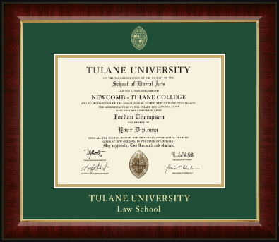 Tulane University diploma frame - Gold Embossed Diploma Frame in Murano