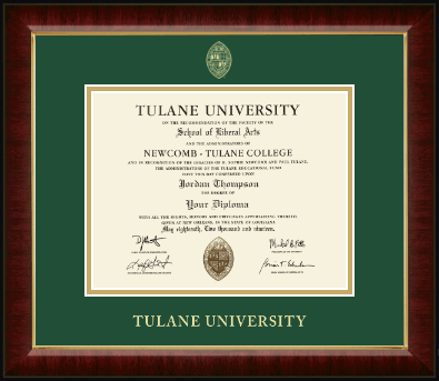 Tulane University diploma frame - Gold Embossed Diploma Frame in Murano