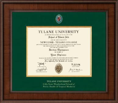 Tulane University diploma frame - Presidential Seal Masterpiece Diploma Frame in Madison