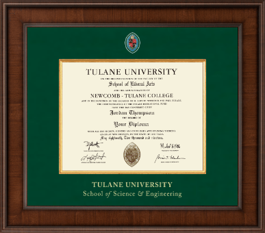 Tulane University diploma frame - Presidential Masterpiece Diploma Frame in Madison