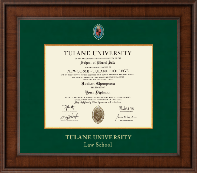 Tulane University diploma frame - Presidential Masterpiece Diploma Frame in Madison