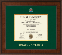 Tulane University diploma frame - Presidential Seal Masterpiece Diploma Frame in Madison