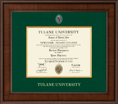 Tulane University diploma frame - Presidential Seal Masterpiece Diploma Frame in Madison