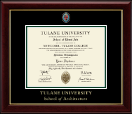 Tulane University diploma frame - Masterpiece Medallion Diploma Frame in Gallery