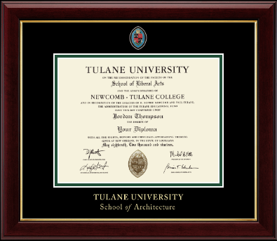 Tulane University diploma frame - Masterpiece Medallion Diploma Frame in Gallery
