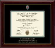 Tulane University diploma frame - Seal Masterpiece Medallion Diploma Frame in Gallery