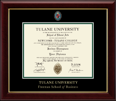 Tulane University diploma frame - Masterpiece Medallion Diploma Frame in Gallery