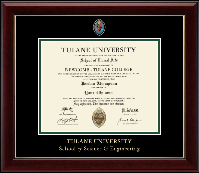 Tulane University diploma frame - Masterpiece Medallion Diploma Frame in Gallery