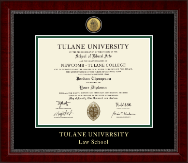 Tulane University diploma frame - Gold Engraved Medallion Diploma Frame in Sutton