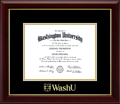 Washington University in St. Louis diploma frame - Gold Embossed Diploma Frame in Gallery