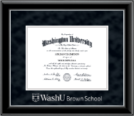 Washington University in St. Louis diploma frame - Silver Embossed Diploma Frame in Onyx Silver