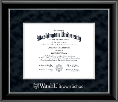 Washington University in St. Louis diploma frame - Silver Embossed Diploma Frame in Onyx Silver