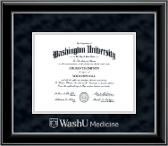 Washington University in St. Louis diploma frame - Silver Embossed Diploma Frame in Onyx Silver