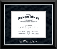Washington University in St. Louis diploma frame - Silver Embossed Diploma Frame in Onyx Silver