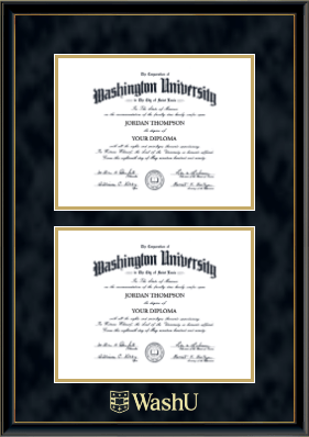 Washington University in St. Louis diploma frame - Double Diploma Frame in Onexa Gold