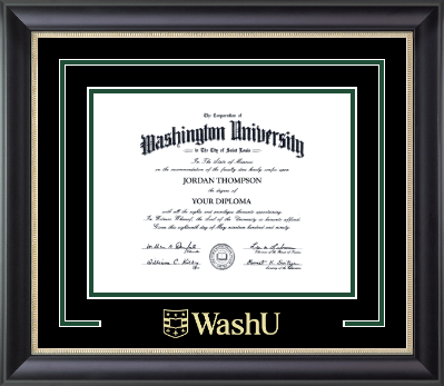 Washington University in St. Louis diploma frame - Showcase Diploma Frame in Noir