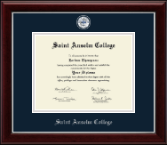 Saint Anselm College diploma frame - Masterpiece Medallion Diploma Frame in Gallery Silver