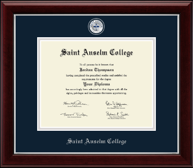 Saint Anselm College diploma frame - Masterpiece Medallion Diploma Frame in Gallery Silver
