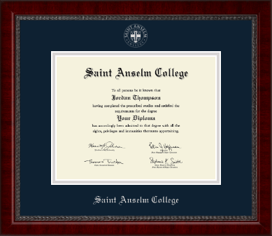 Saint Anselm College diploma frame - Silver Embossed Diploma Frame in Sutton
