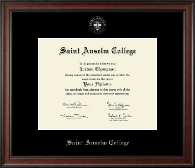 Saint Anselm College diploma frame - Silver Embossed Diploma Frame in Studio