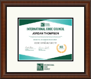 International Code Council certificate frame - Dimensions Certificate Frame in Austin