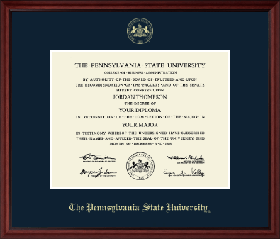 Pennsylvania State University diploma frame - Gold Embossed Diploma Frame in Camby