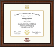 SANS Technology Institute diploma frame - Dimensions Diploma Frame in Austin