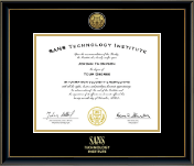 SANS Technology Institute diploma frame - Gold Engraved Medallion Diploma Frame in Onexa Gold