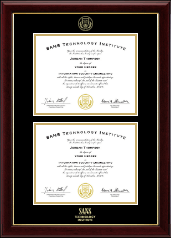 SANS Technology Institute diploma frame - Double Diploma Frame in Gallery