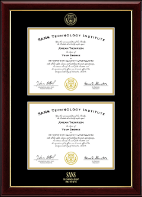 Double Diploma Frame