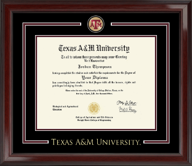 Texas A&M University diploma frame - Showcase Diploma Frame in Encore