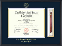 The University of Texas at Arlington diploma frame - Tassel & Cord Diploma Frame in Obsidian