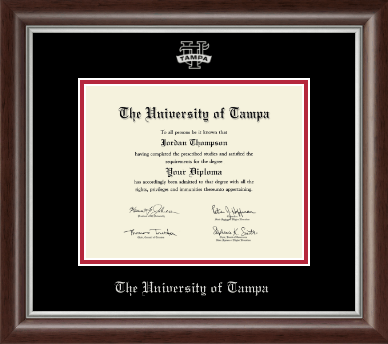 University of Tampa diploma frame - Silver Embossed Diploma Frame in Devonshire