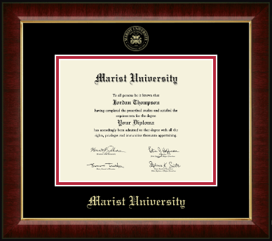 Marist University diploma frame - Gold Embossed Diploma Frame in Murano