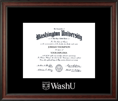 Washington University in St. Louis diploma frame - Silver Embossed Diploma Frame in Studio