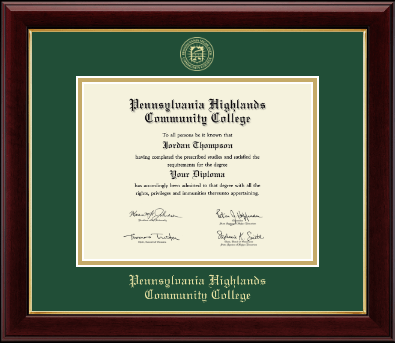 Penn Highlands diploma frame - Gold Embossed Diploma Frame in Gallery