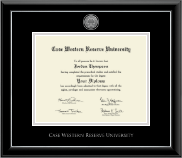 Case Western Reserve University diploma frame - Silver Engraved Medallion Diploma Frame in Onyx Silver